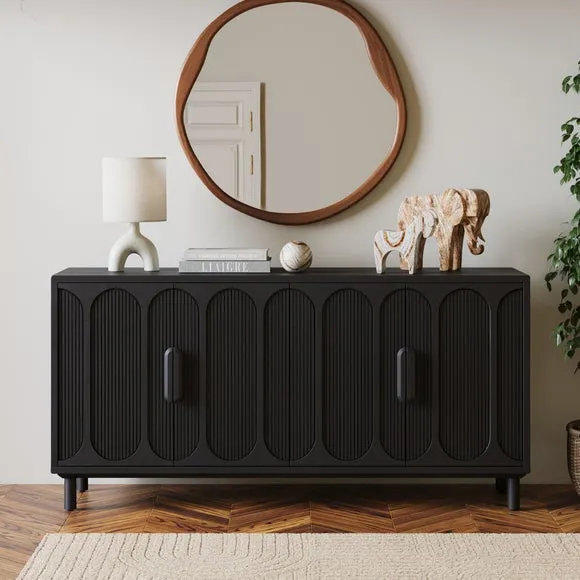 Khari 4 Door Large Sideboard, Mango Wood 1