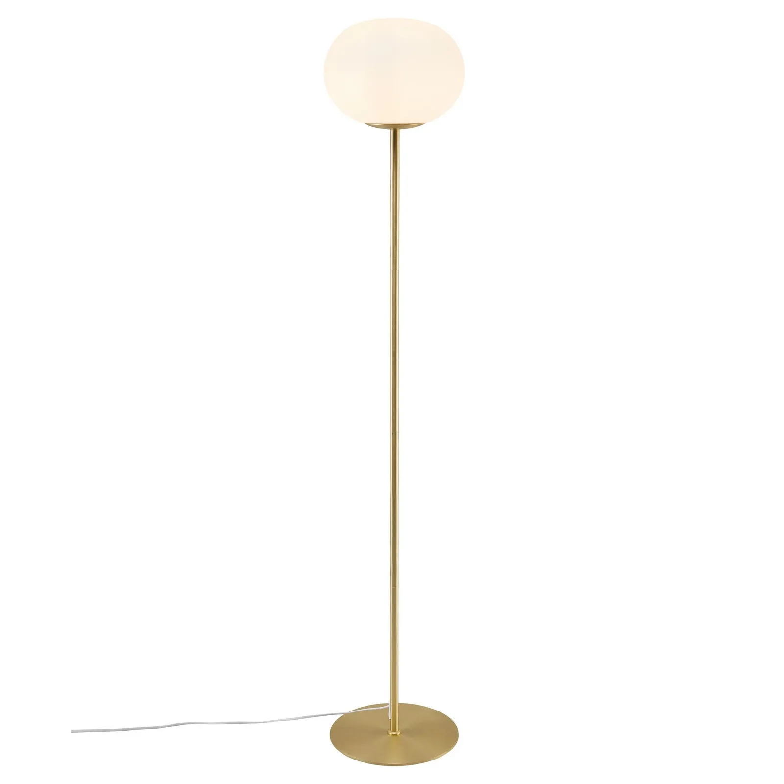 Nordlux Alton Floor Lamp Brass Glass Livingroom E27 Switch in Gold 2
