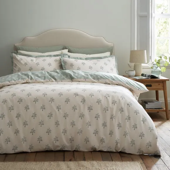 Emily Bond Dapplewood Trees 100% Cotton Duvet Cover & Pillowcase Set