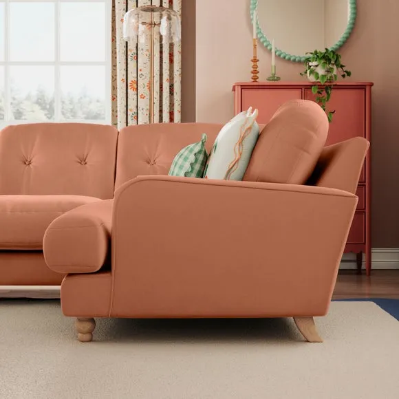 Martha Vintage Velvet Full Corner Sofa 2