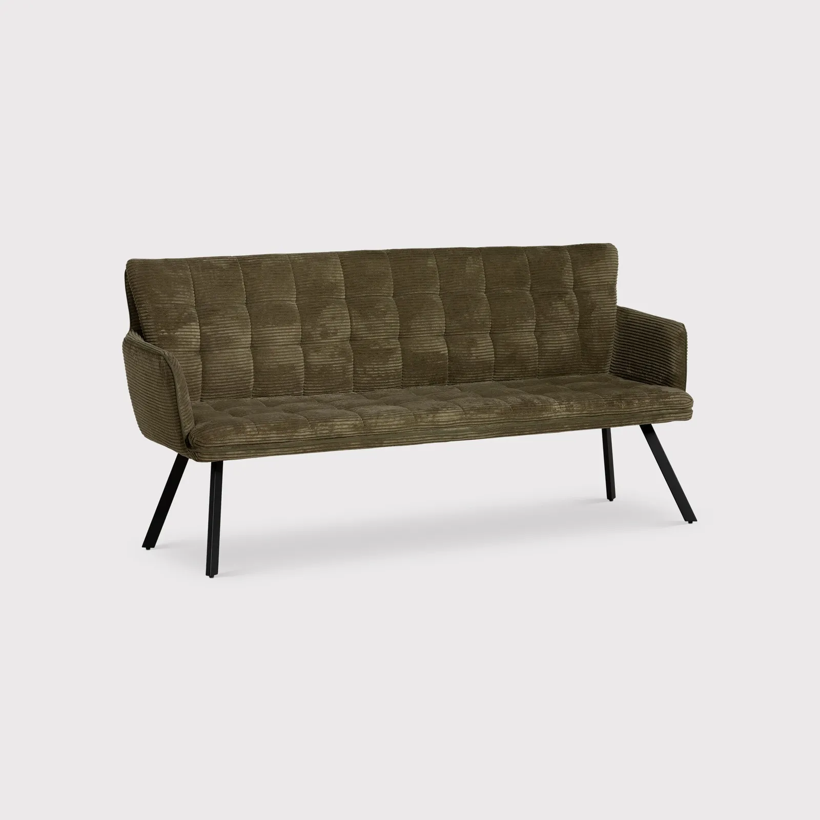 Odine Bench, Green Fabric | Barker & Stonehouse