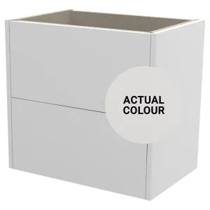 Duarti By Calypso Cascade 600mm Slimline 2 Drawer Wall Hung Vanity Unit - Mirror Grey