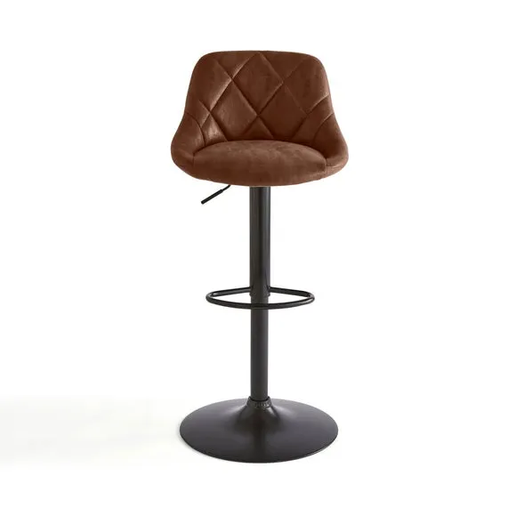 Noah Adjustable Height Barstool, Faux Suede 3
