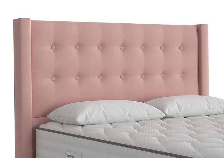 Meadow Floor Standing Headboard - Double - Luxury Dusty Pink