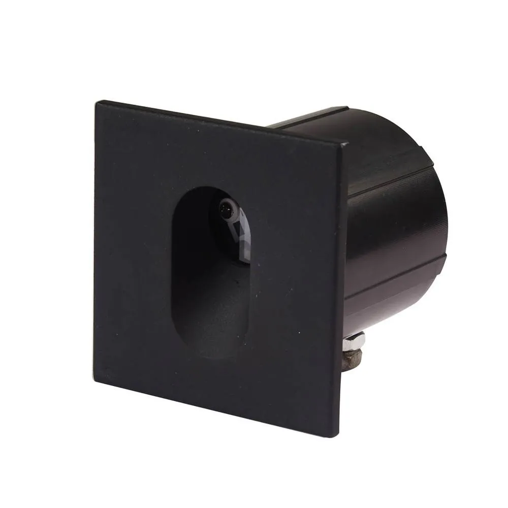 Netlighting Rovato Outdoor Recessed Wall Lamp Black 3000K Warm White IP65
