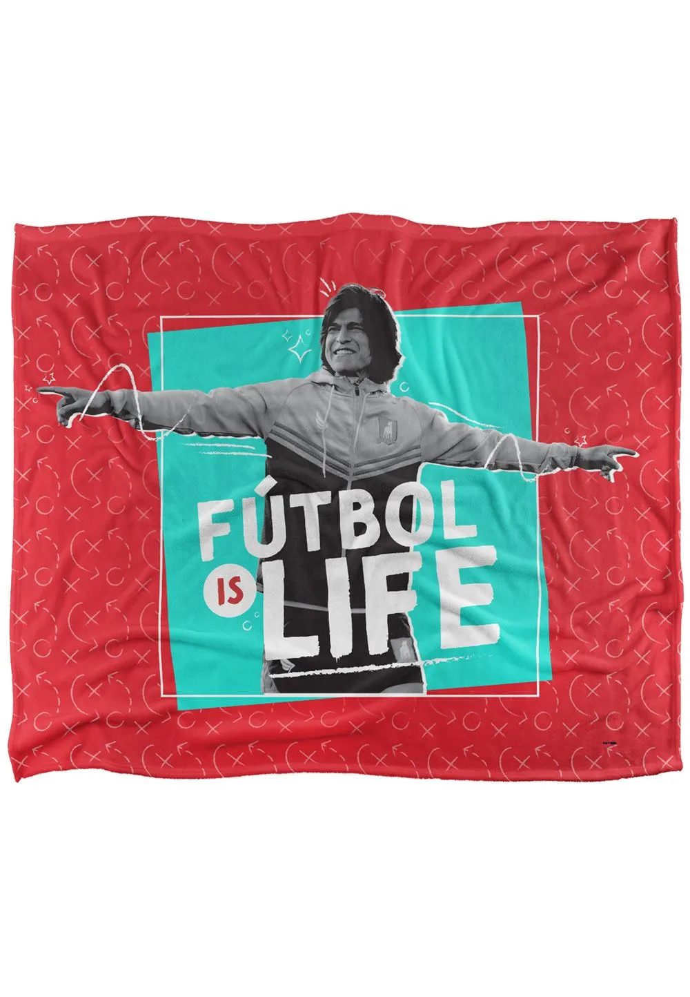 Warner Brothers Ted Lasso 152x127cm Football Silky Touch Super Soft Throw Blanket in White