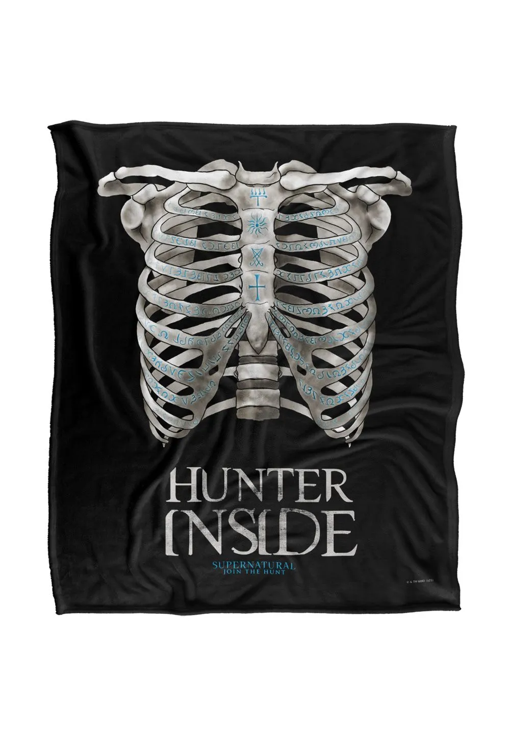 Supernatural Hunter Inside Officially Licensed Silky Touch Super Soft Throw Blanket 152x127 cm in White