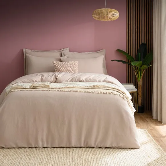 Newston Waffle Polycotton Duvet Cover & Pillowcase Set 1