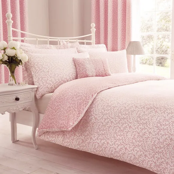 Annie Pink Reversible Duvet Cover and Pillowcase Set 1