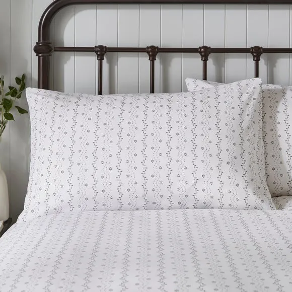 Ditsy Stripe 100% Cotton Duvet Cover & Pillowcase Set 3