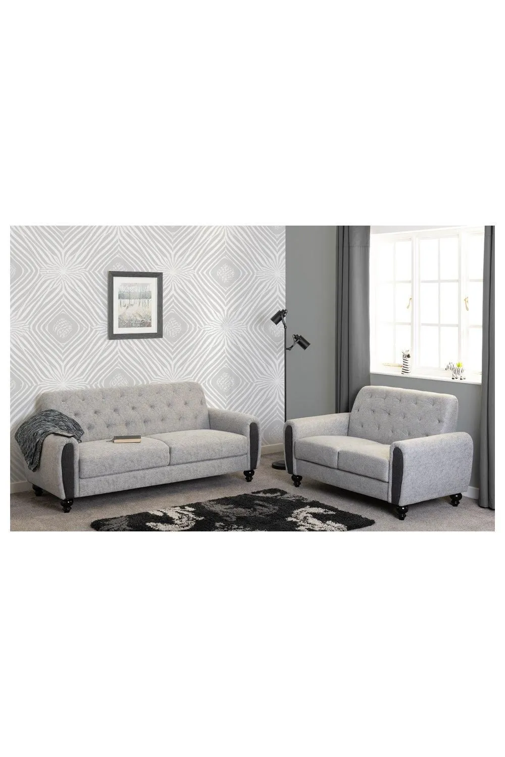 Seconique Chester 3+2 Suite in Light Grey
