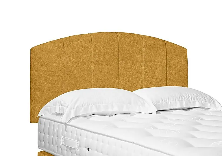 Artisan Collection Bow Standard Strutted Headboard - Single - Tweed Mustard