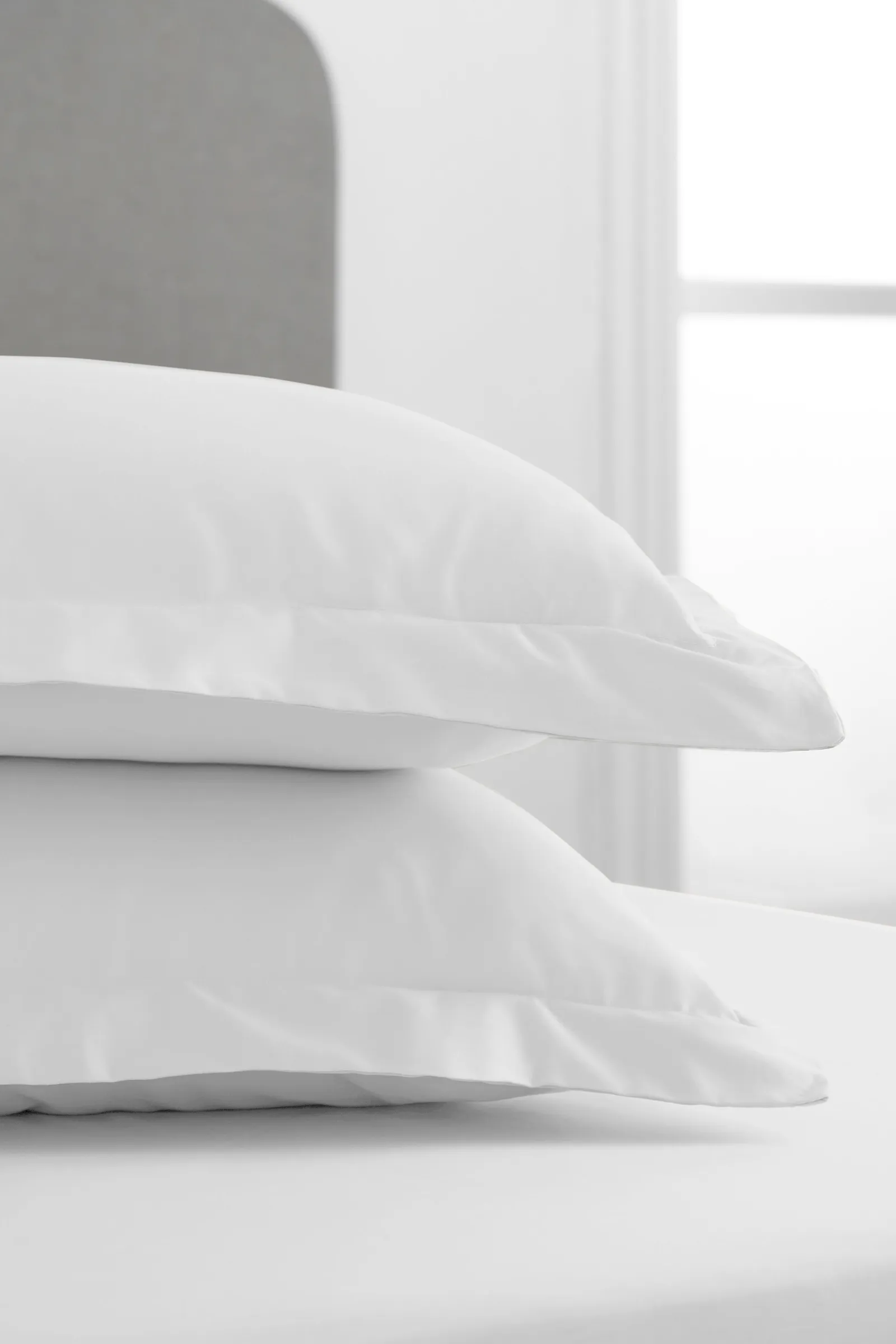 Bianca '400 Thread Count Cotton Sateen' Oxford Pillowcase Pair in White 2