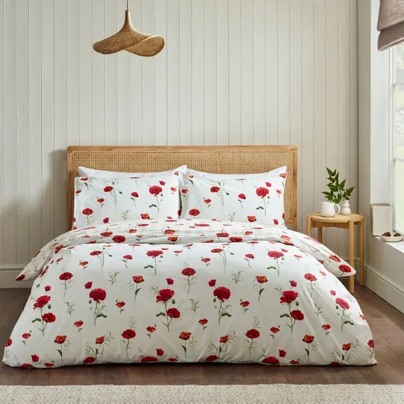 Catherine Lansfield Poppy Polycotton Duvet Cover & Pillowcase Set 2