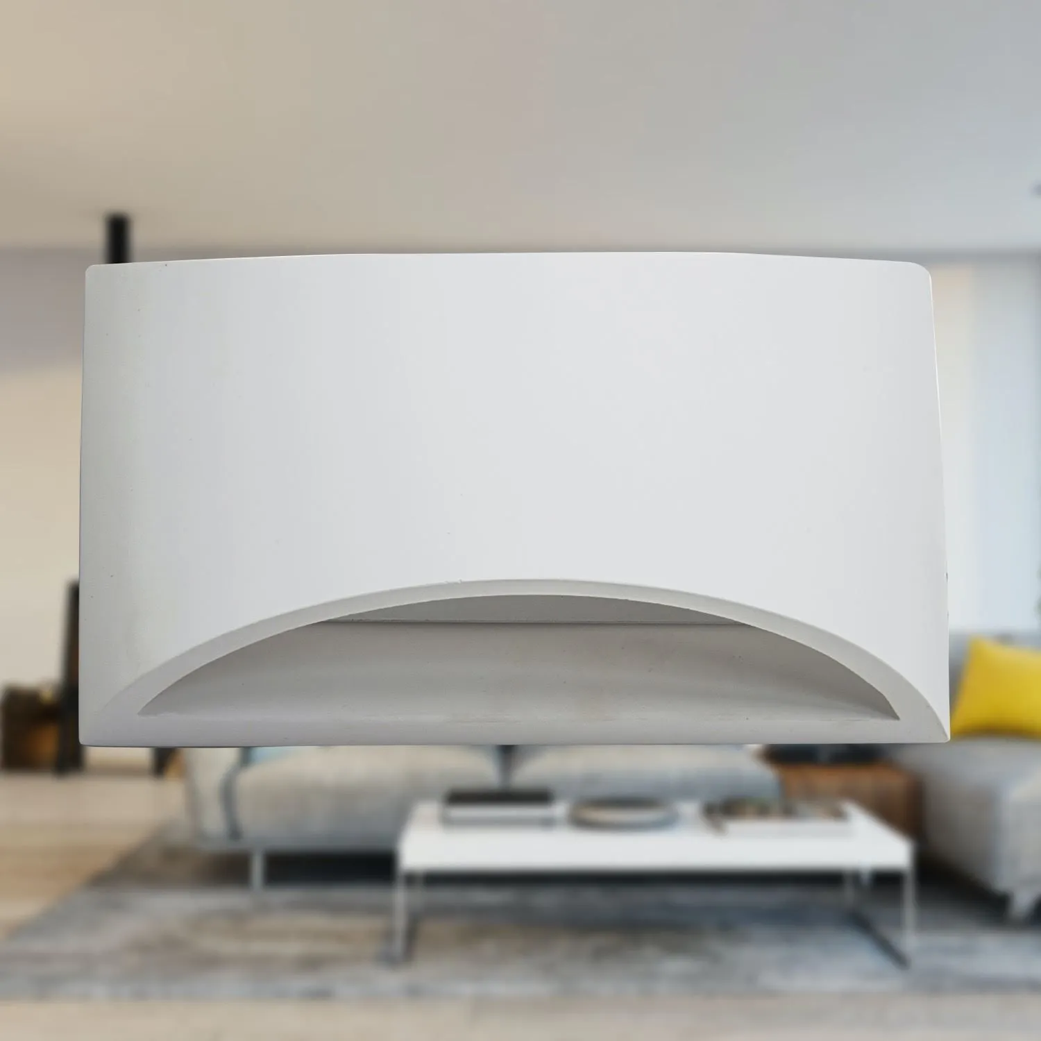 First Choice Lighting Marmo - White G9 Plaster Wall Light 4