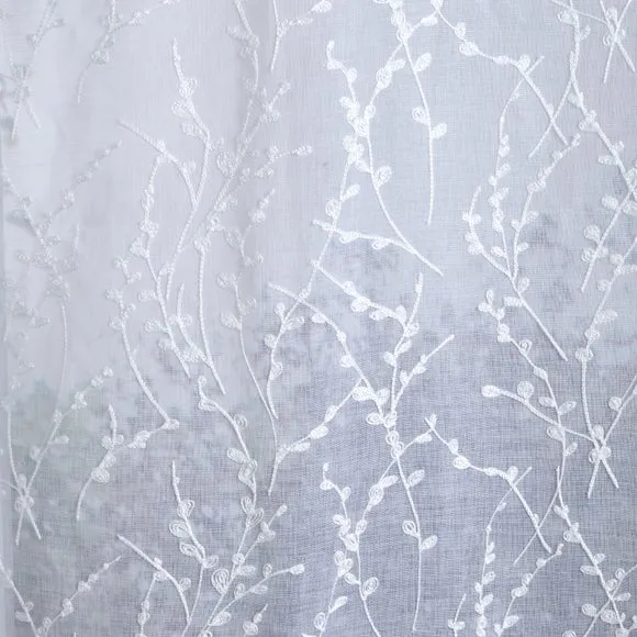 Belle Embroidery Slot Top Single Voile Panel 3