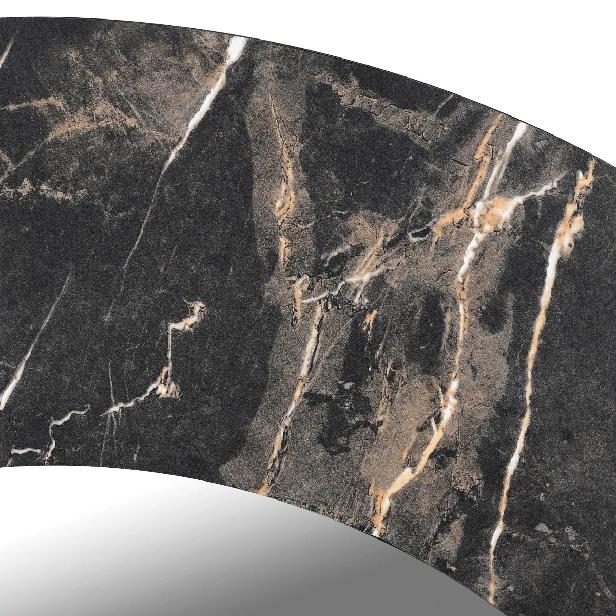 Marble Effect Mirror, Round, Black Wood | Barker & Stonehouse 3