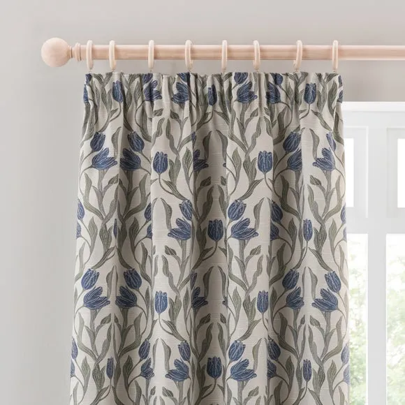 Tulip Jacquard Pencil Pleat Curtains 1