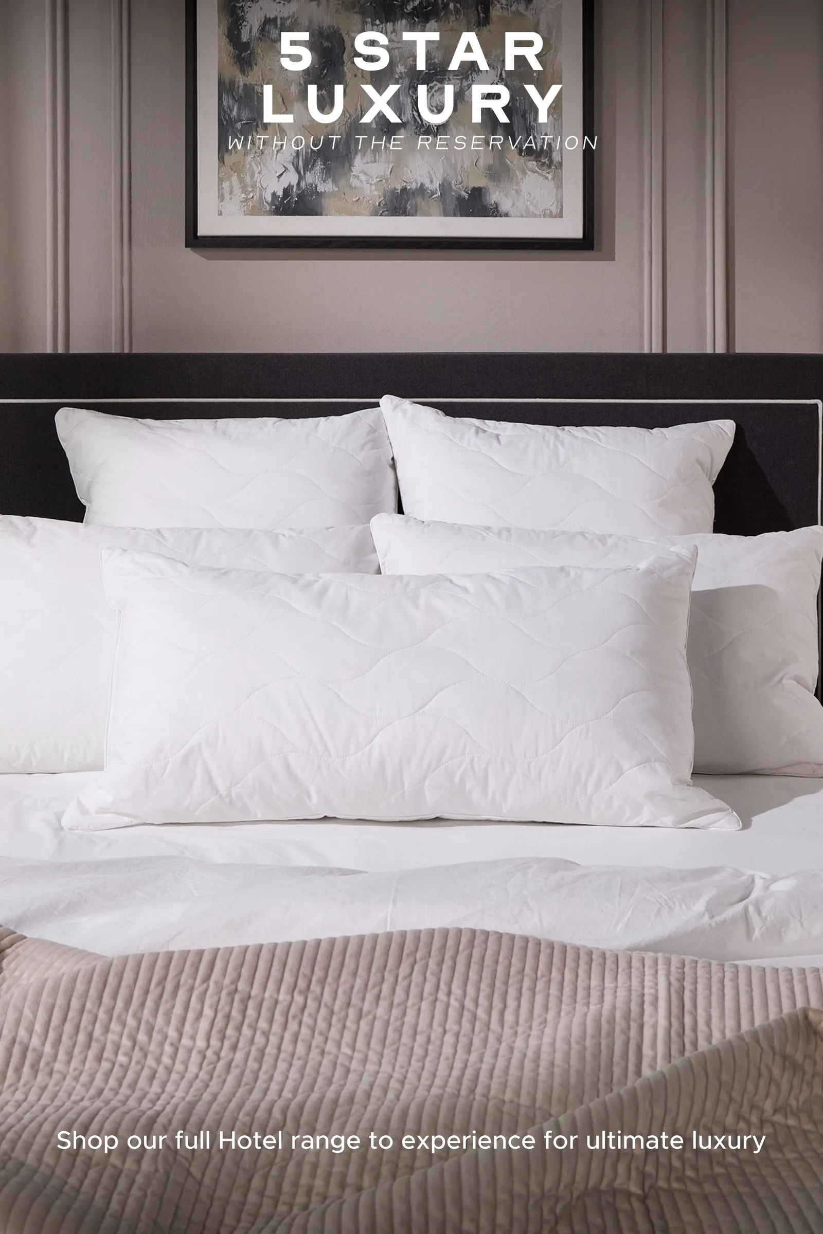 Snuggledown Luxury Cotton Quilted Pillow, Firm Support, 4 Pack in White 6