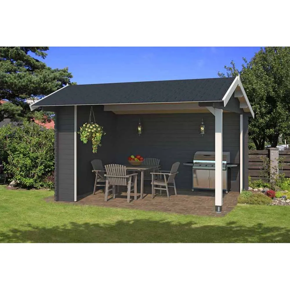 Lasita Maja Ltd Kirian 300-Log Cabin, Garden Room, Home Office - L420xW389.4xH273.6 cm in Light Brown 4