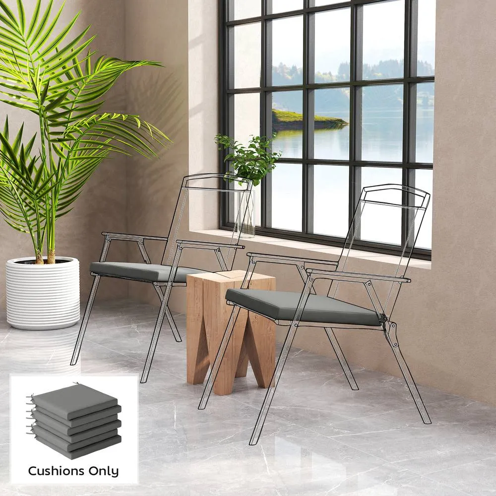 OUTSUNNY Seat Cushions with Machine Washable Cover in Dark Grey 1
