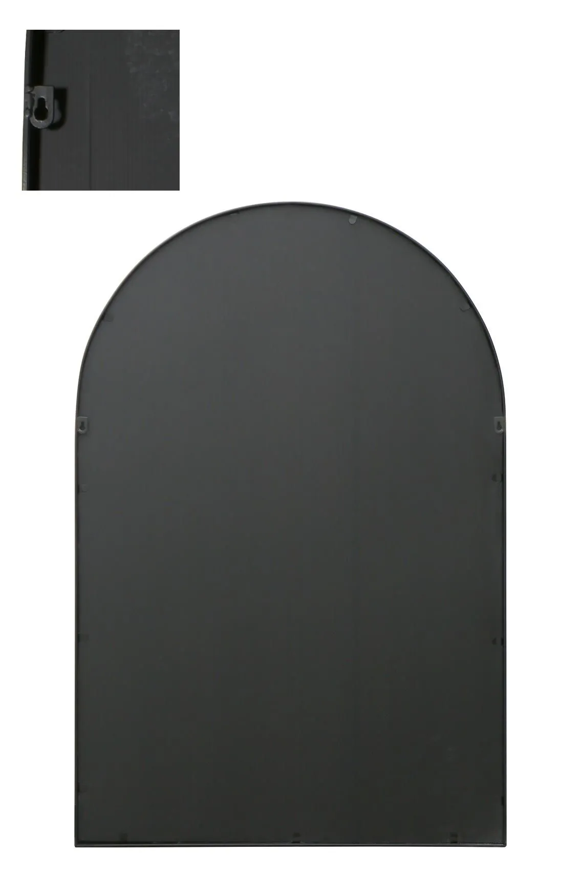 MirrorOutlet Black Framed Arched Window Garden Mirror 47"x31" 120x80CM 3