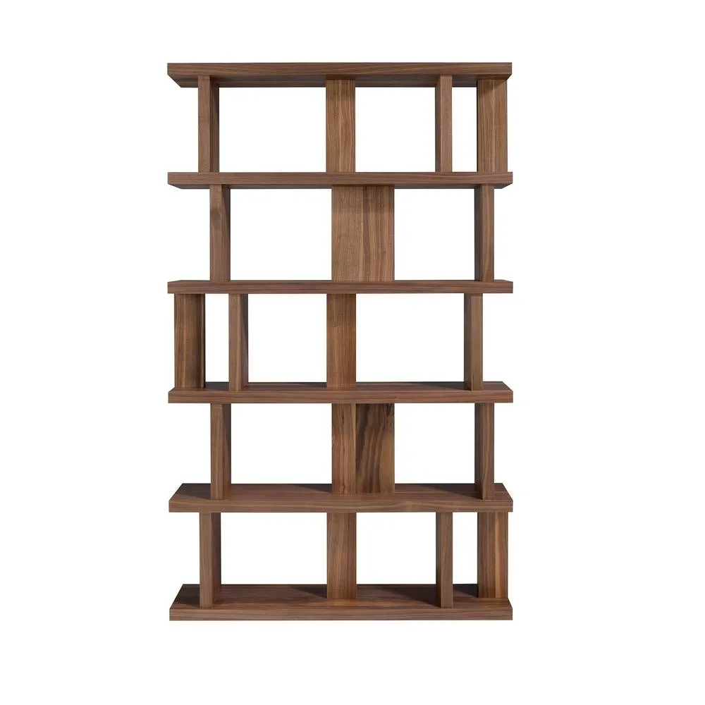 Angel Cerda Walnut Veneer Shelving Unit, Irregular Bookcase 2