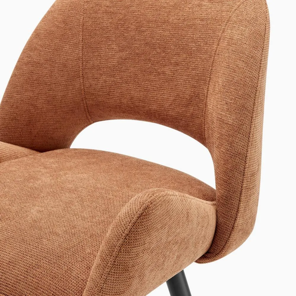 FurnitureboxUK 2x Layla Terracotta Orange Fabric Bar Chairs 6