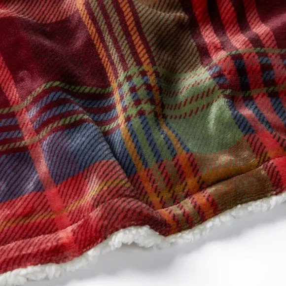 Check Sherpa Throw Blanket, 130cm x 180cm 2