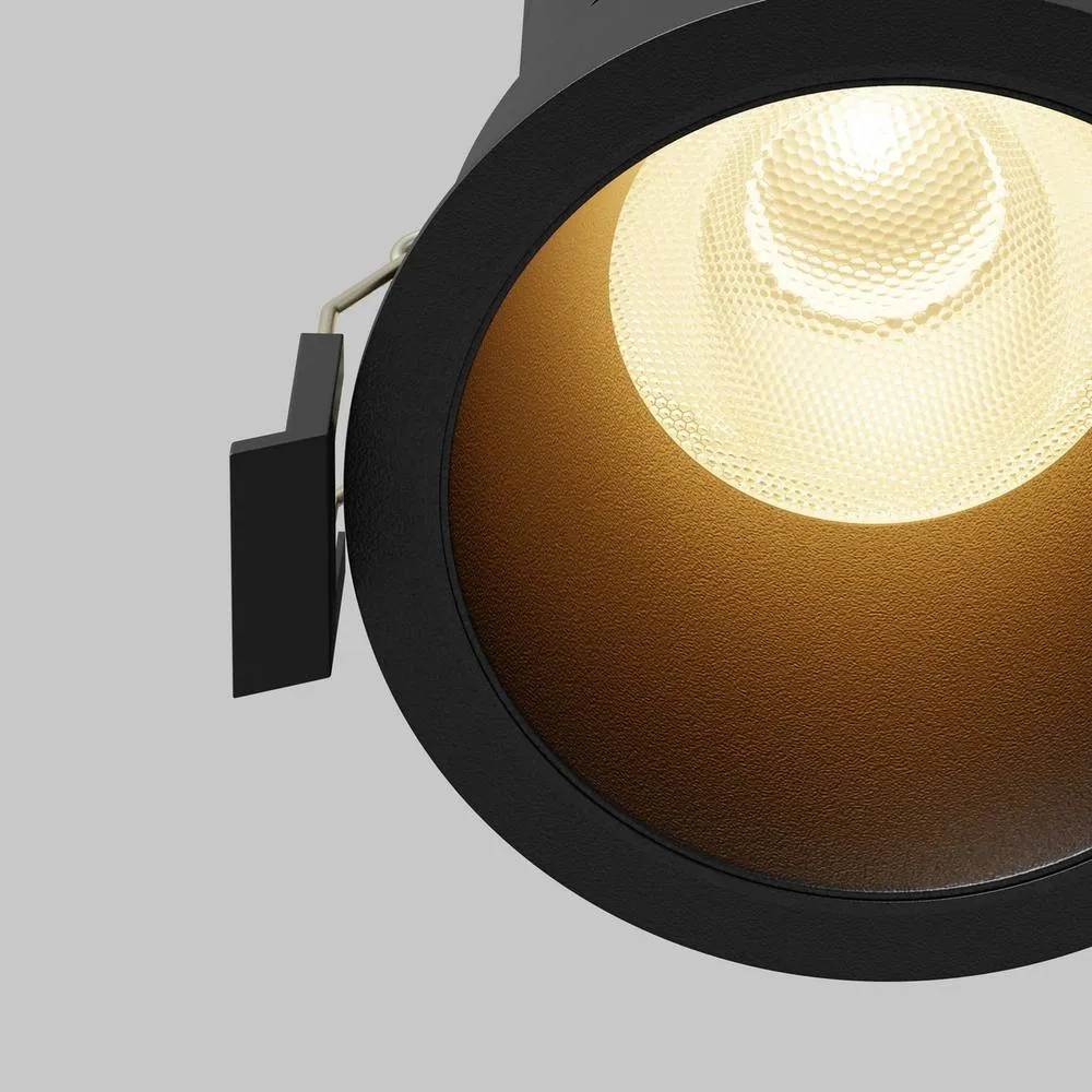 Netlighting Dip LED Recessed Wall Lamp Black 2700K 2