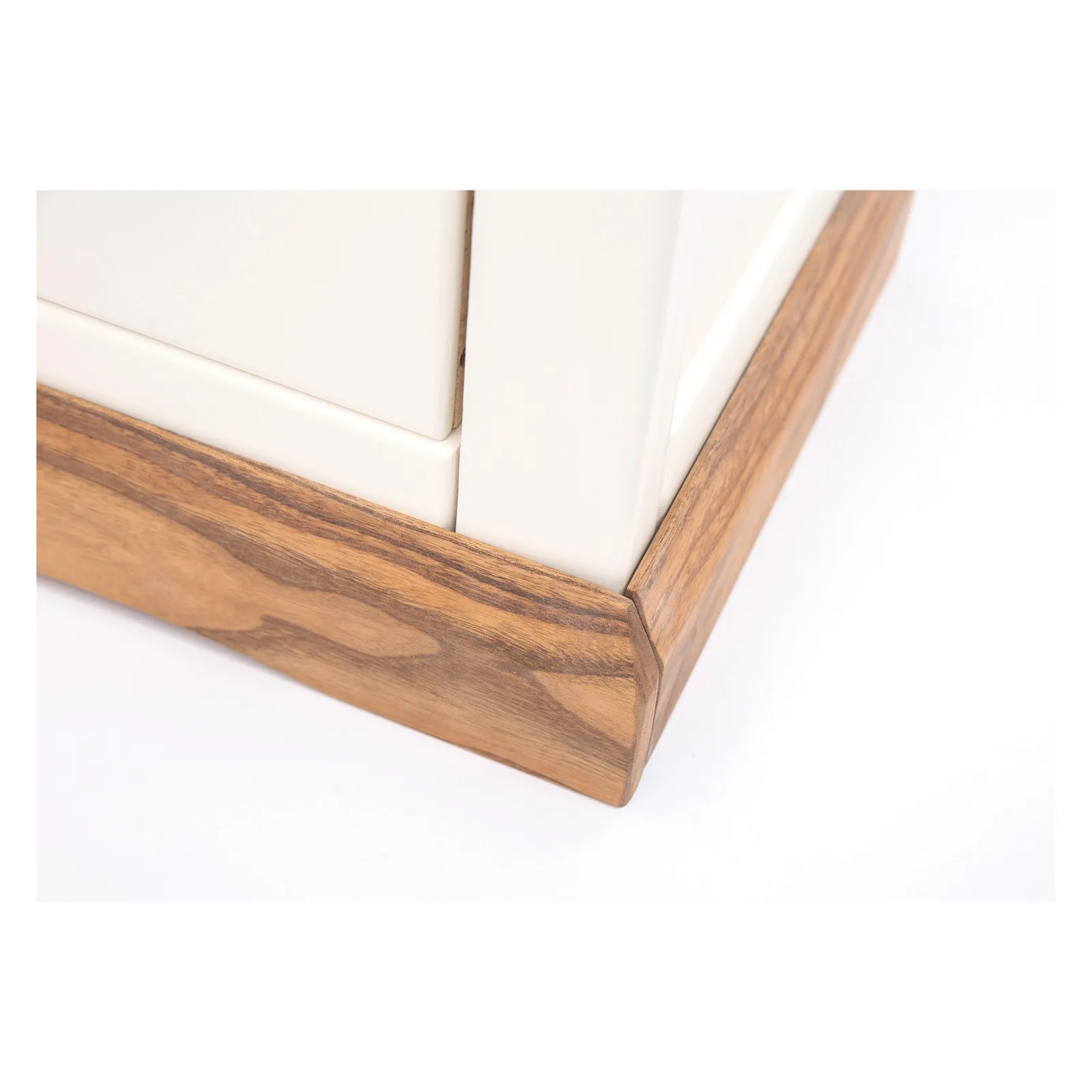 Cabinet Bits Tropea 3 Drawer Dressing Table Set Brass Drop Handle in Off-White 4