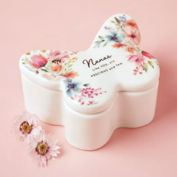 The Cottage Garden Butterfly Ceramic Trinket Box