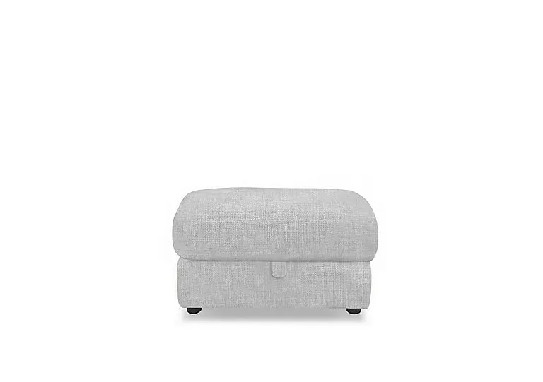 Viali Fabric Storage Footstool - Lead Grey