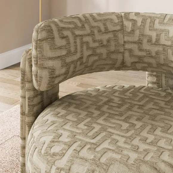 Hailey Chunky Aztec Chenille Accent Chair 3