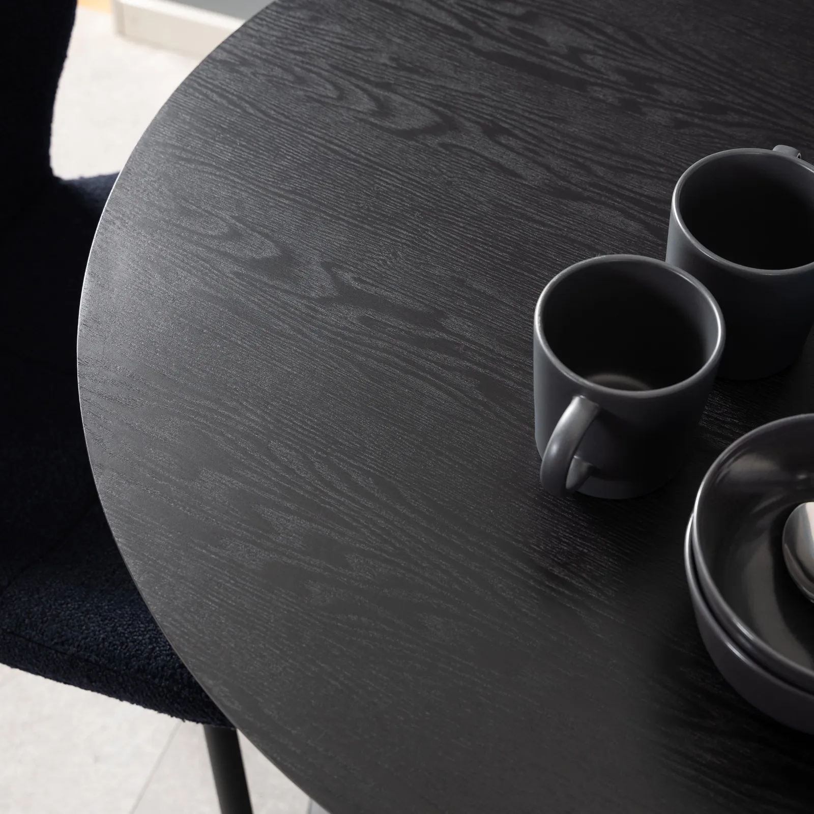 Furniture To Go Ibiza Small Round Café Table in Black 5