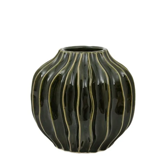 Organic Ribbed Ceramic Vase 5