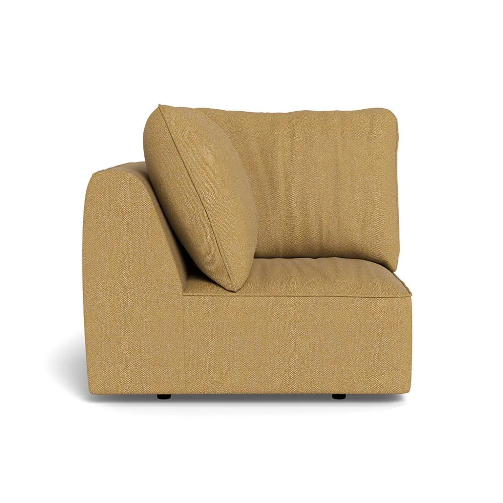 Heal's Morven Corner Unit Boucle Tweed Citrine Black Feet