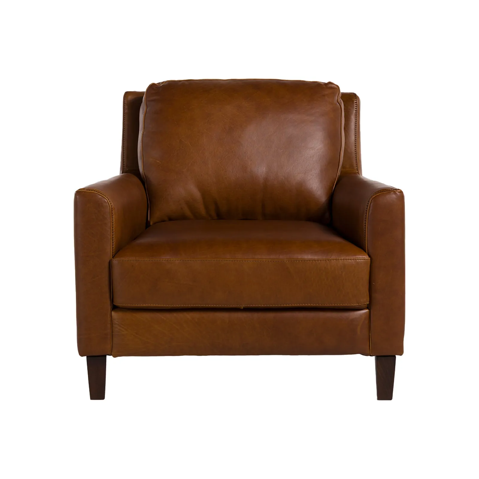 Albard Armchair, Brown Leather | Barker & Stonehouse 2