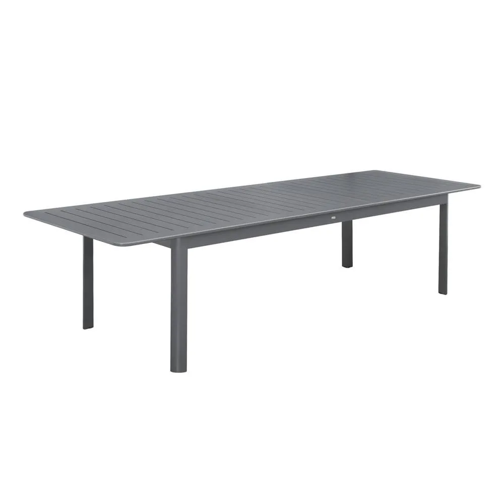 sweeek 10-seater extendable aluminium garden table in Dark Grey 2