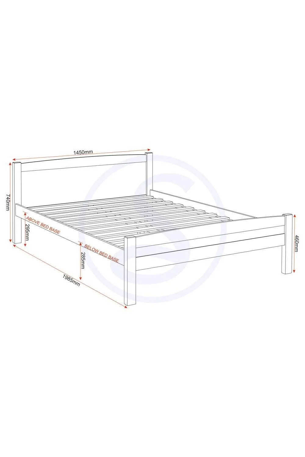 Seconique Amber 4'6" Double Bed in White 6