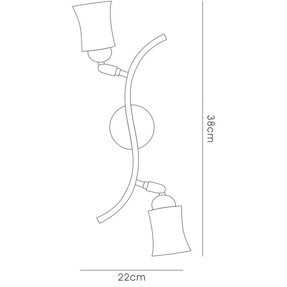 Netlighting Toscano Wall Lamp 2 Light G9 WhiteFrench Gold 3