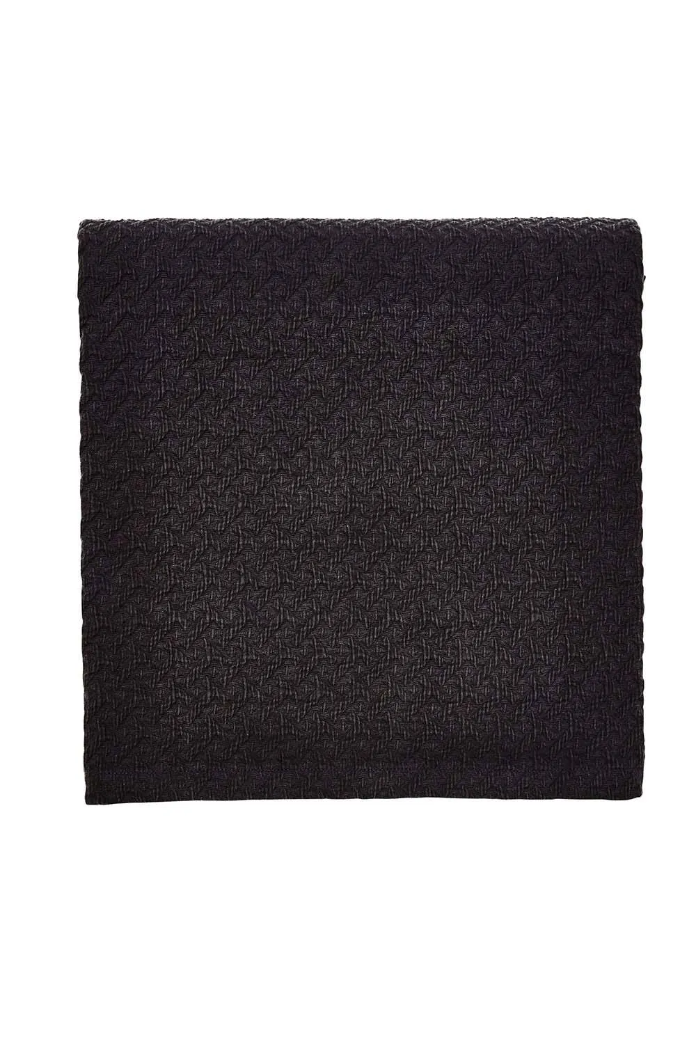Ted Baker 'Diagonal T Matellase' Cotton Throw in Black