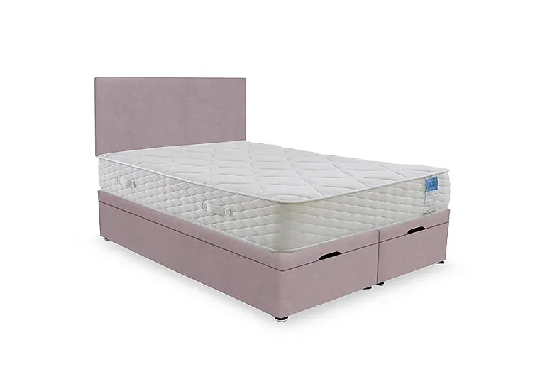 Memory Plus End Lift Ottoman Divan Set - Super King - Plush Lilac