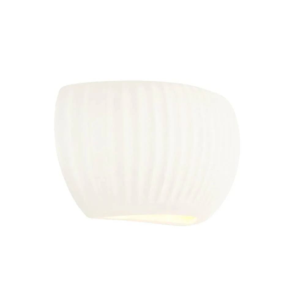 Netlighting Witham Plaster Wall Lamp Unglazed Ceramic in White
