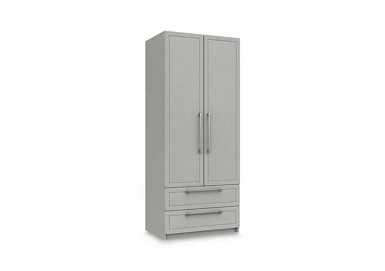 Bexley 2 Door Combi Wardrobe - Light Grey