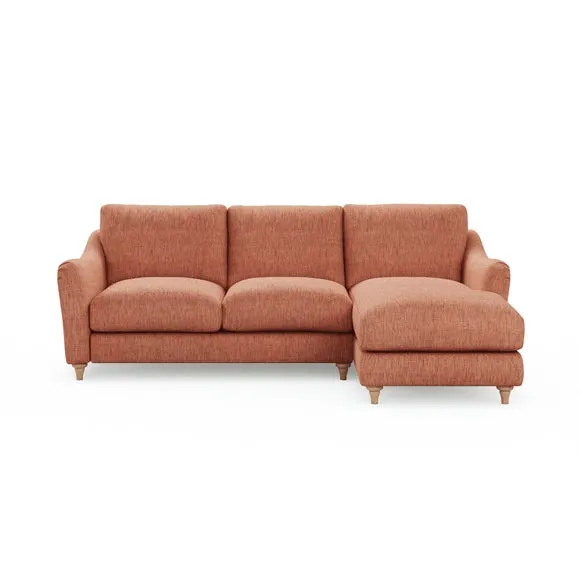 Hattie Slub Faux Linen Corner Chaise 6