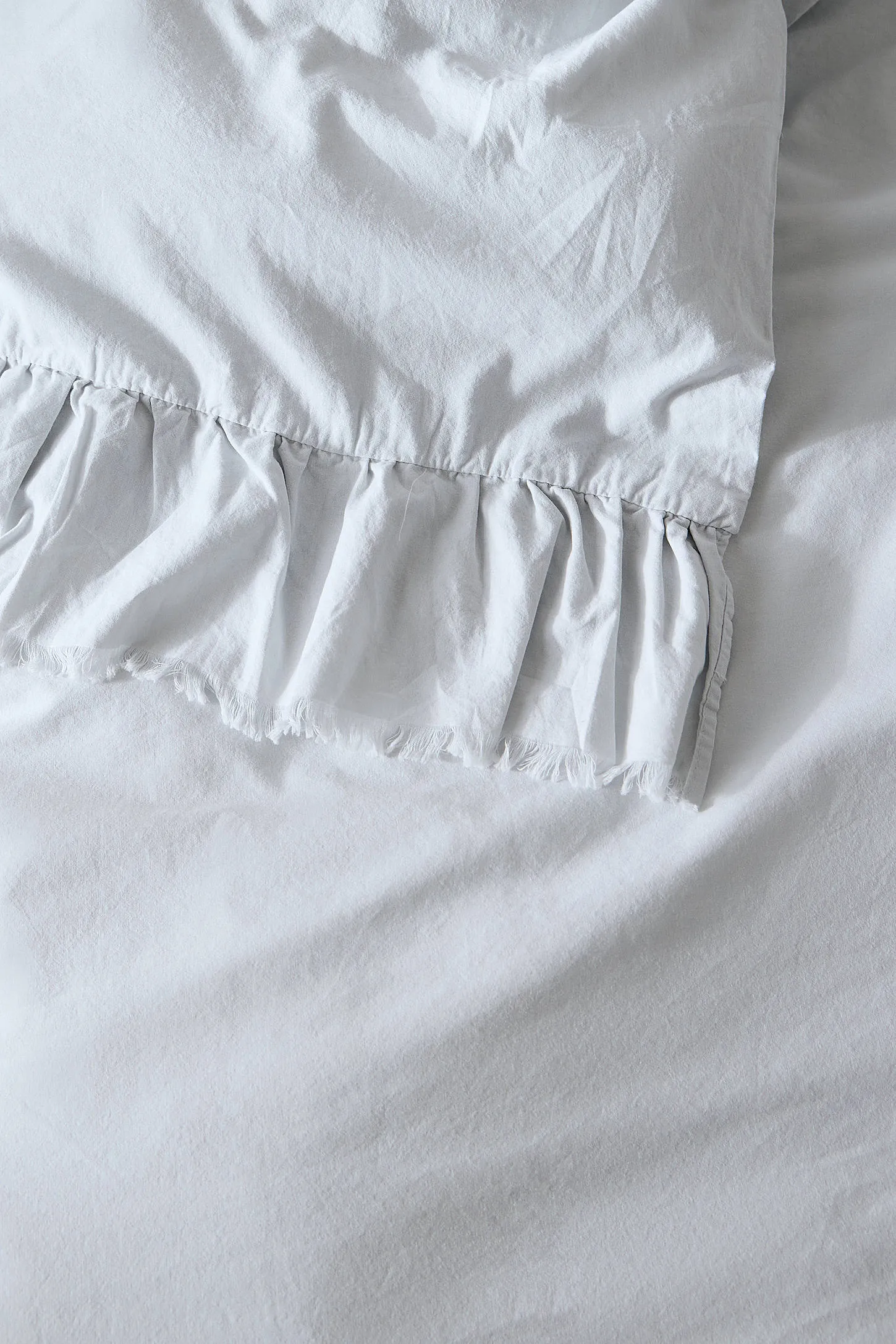 Double Ruffle Duvet Set - Light Blue 4