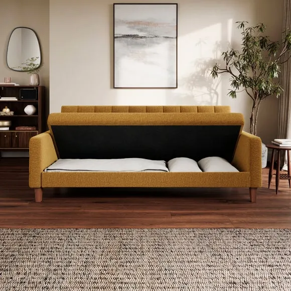 Harlow Chenille Storage Double Sofa Bed 3