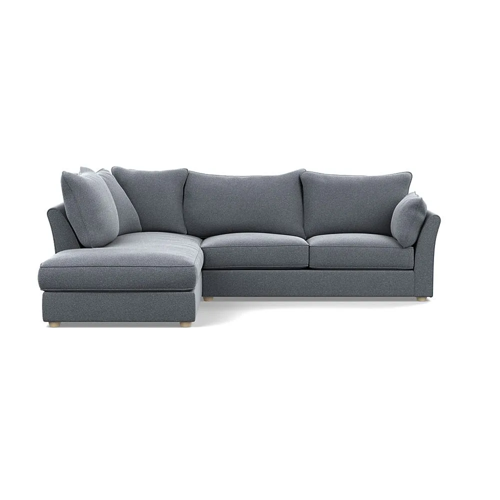 Heal's Tailor Left Hand Facing Corner Sofa Boucle Steel Natural Feet 1