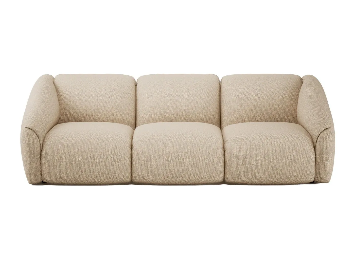 Scp Puffer 3 Seater Formal Sofa Loop Twill Fossil